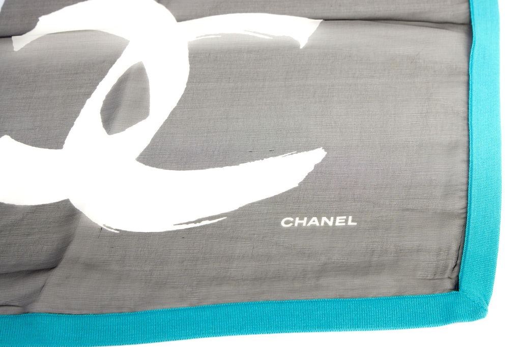 Chanel Silk Chiffon Game Scarf