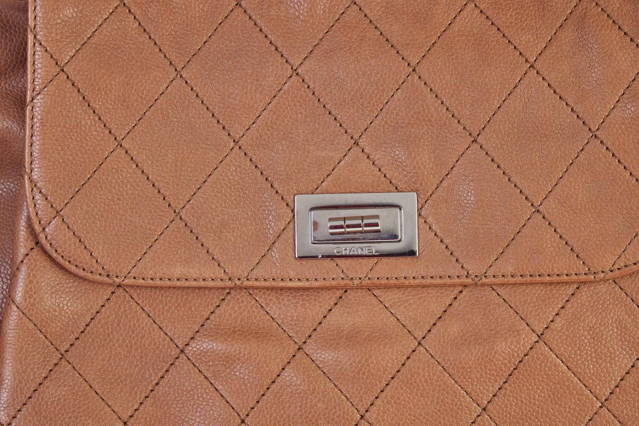 Chanel Caramel Flat Quilted Shoulder Bag - Vintage Lux