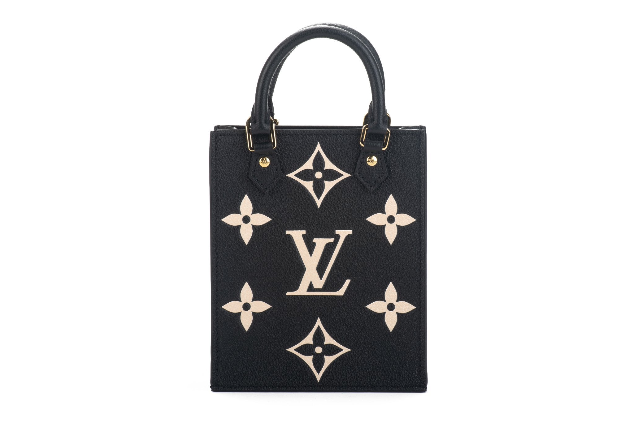 Louis Vuitton Sac Plat Small Model Shoulder Bag in Black, White and