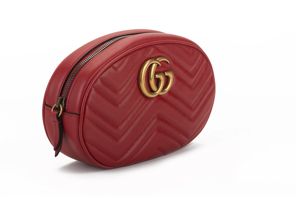 Gucci Large Red Fanny Pack With Logo