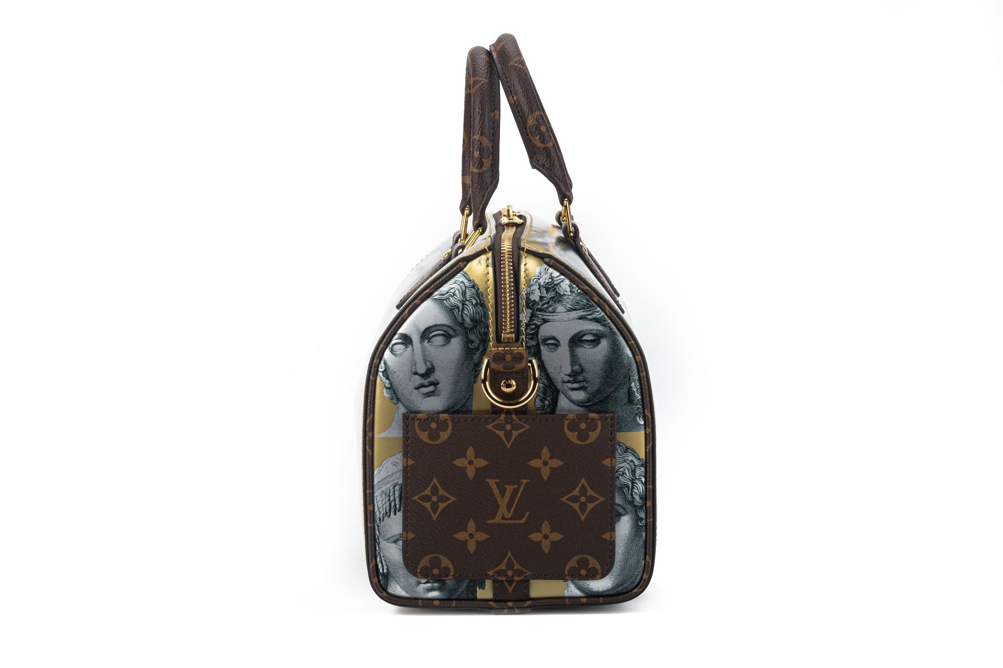 New Louis Vuitton Fornasetti Speedy 25 Bandouliere Bag with Box