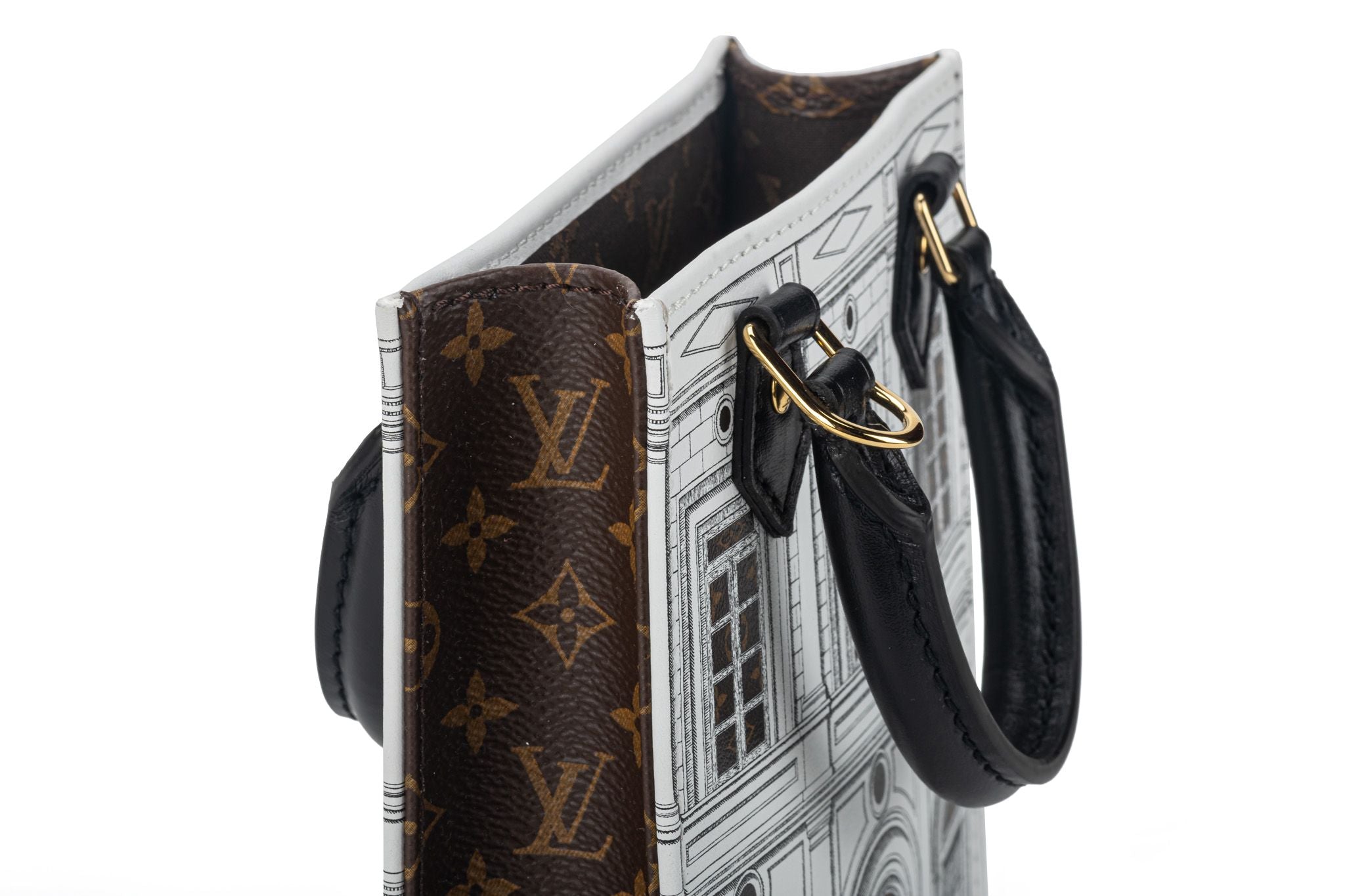 Louis Vuitton Brown, White And Black Fornasetti Monogram Coated