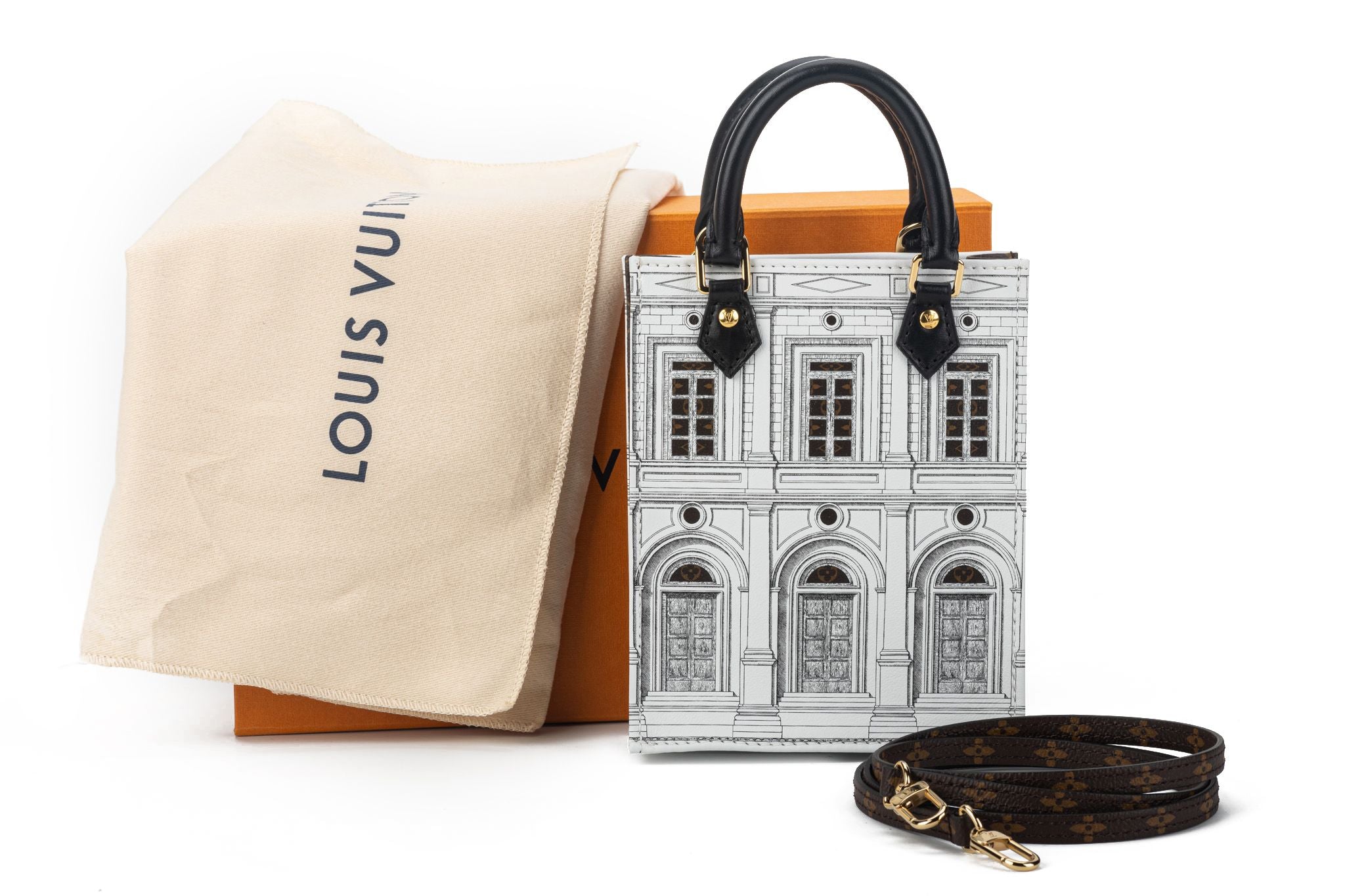 Louis Vuitton Brown Monogram Petite Malle Bag Charm & Key Holder