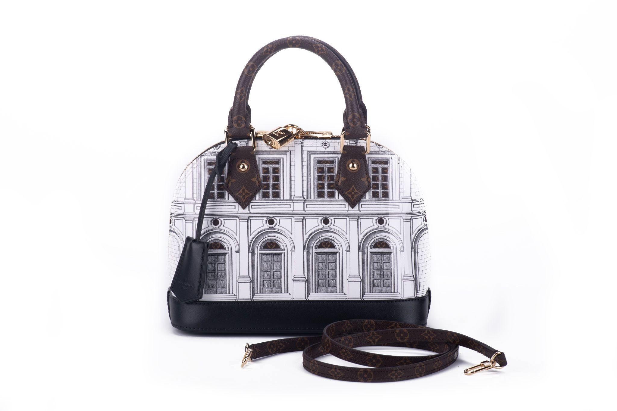 Louis Vuitton Alma Monogram Vernis Stickers BB White/Black in Patent  Leather with Gold-tone - US