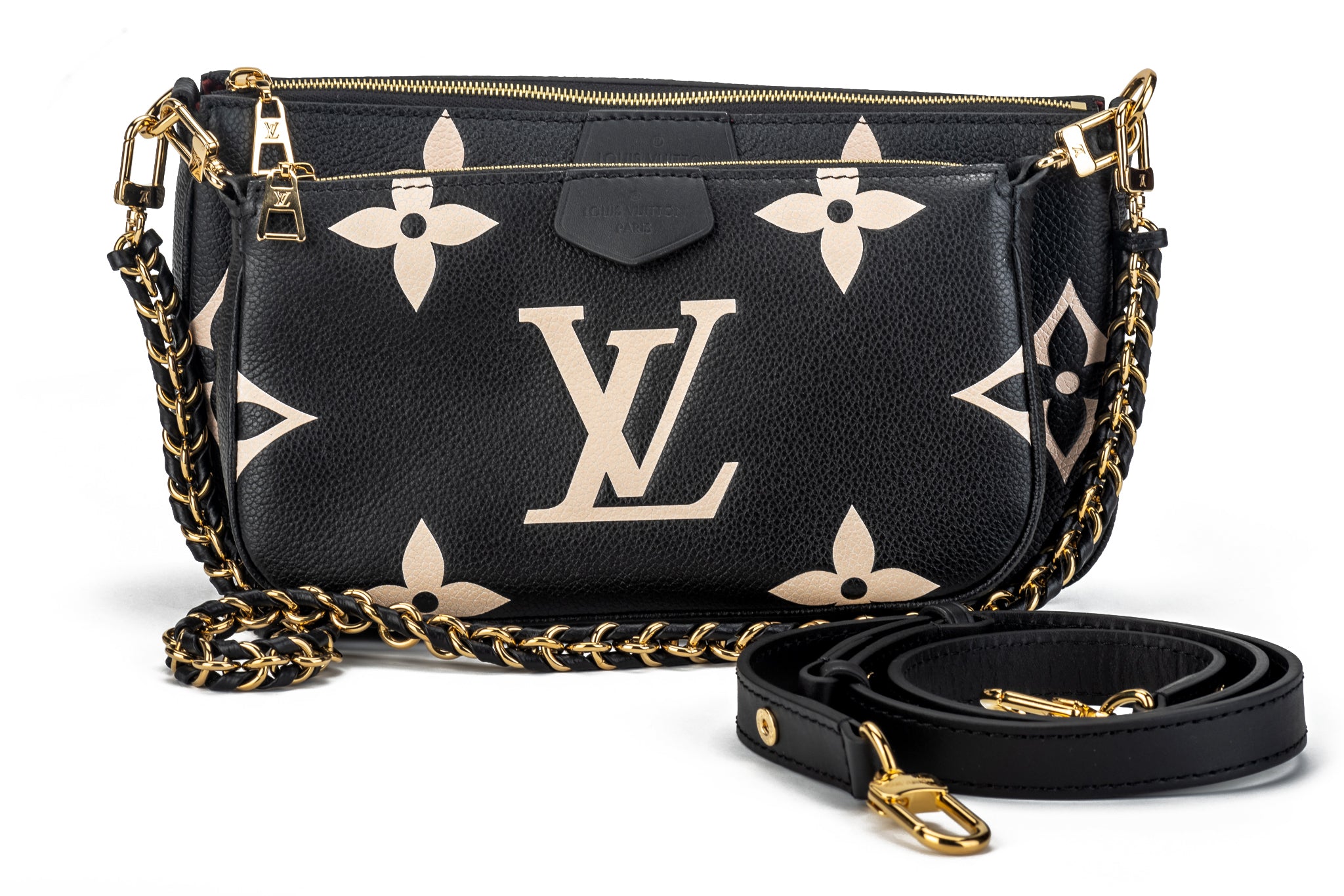 Multi pochette accessoires leather handbag Louis Vuitton Black in