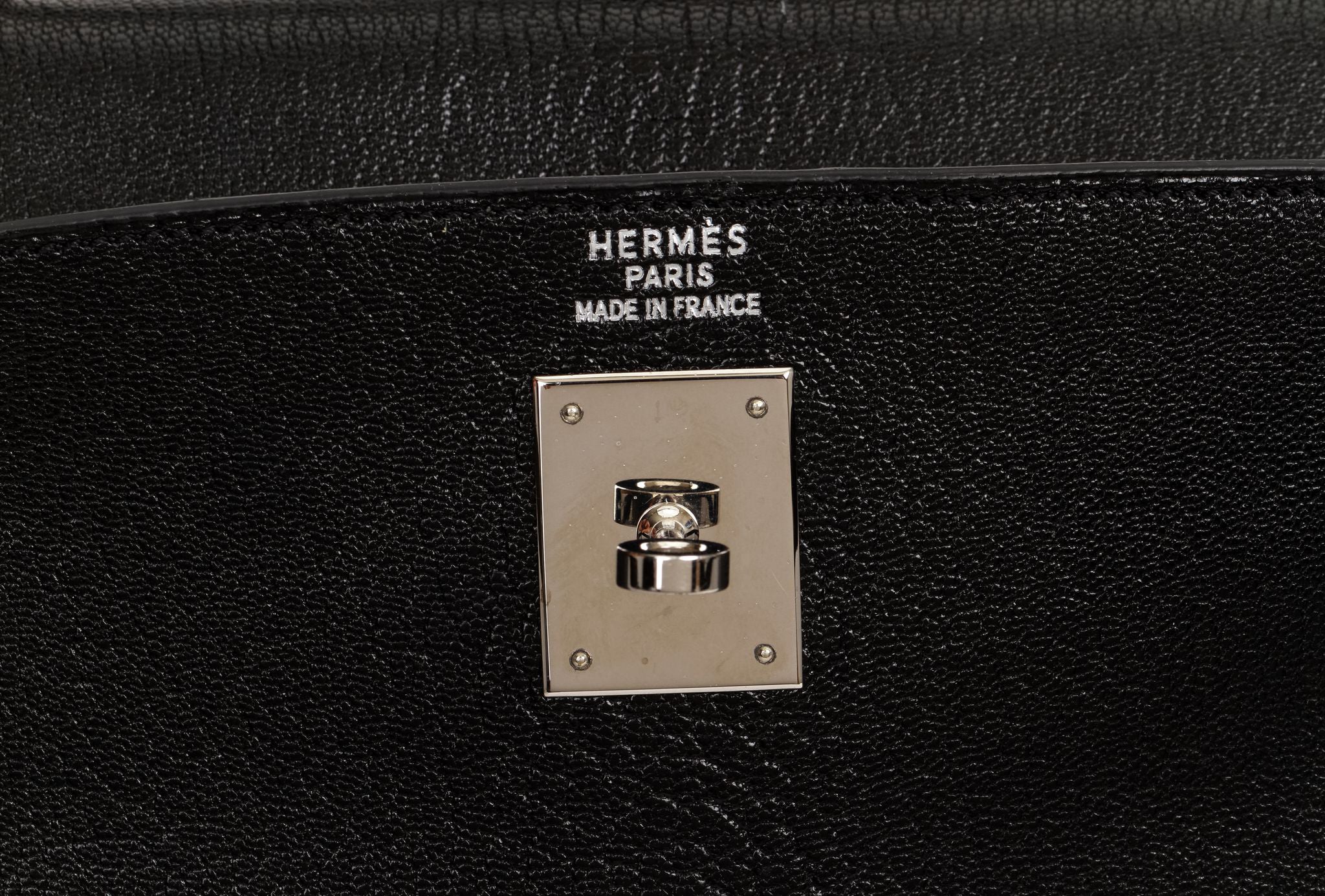 Hermes 35cm Rouge H Chevre Leather Retourne Kelly Bag with