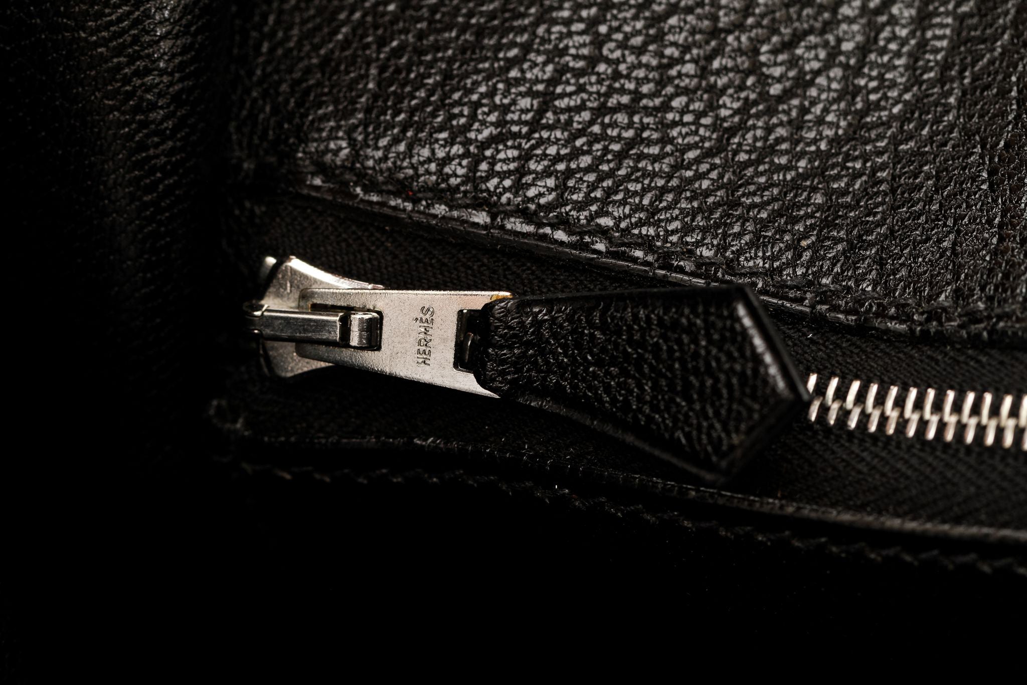 Hermes 35cm Black Chevre de Coromandel Leather Sellier Kelly Bag