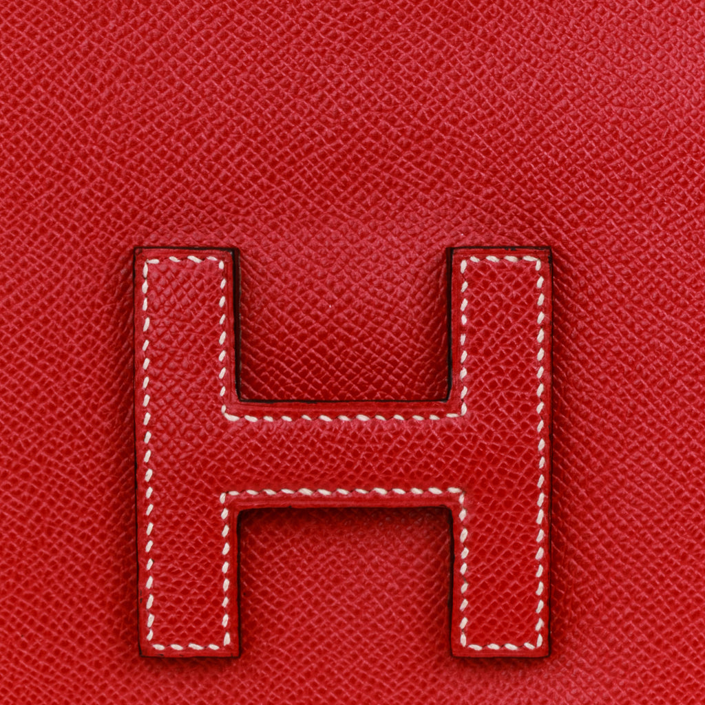 Hermes Red Epsom Jige Clutch Vintage