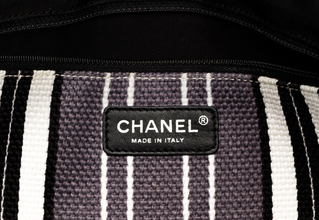 Chanel Oversize Striped Beach Bag