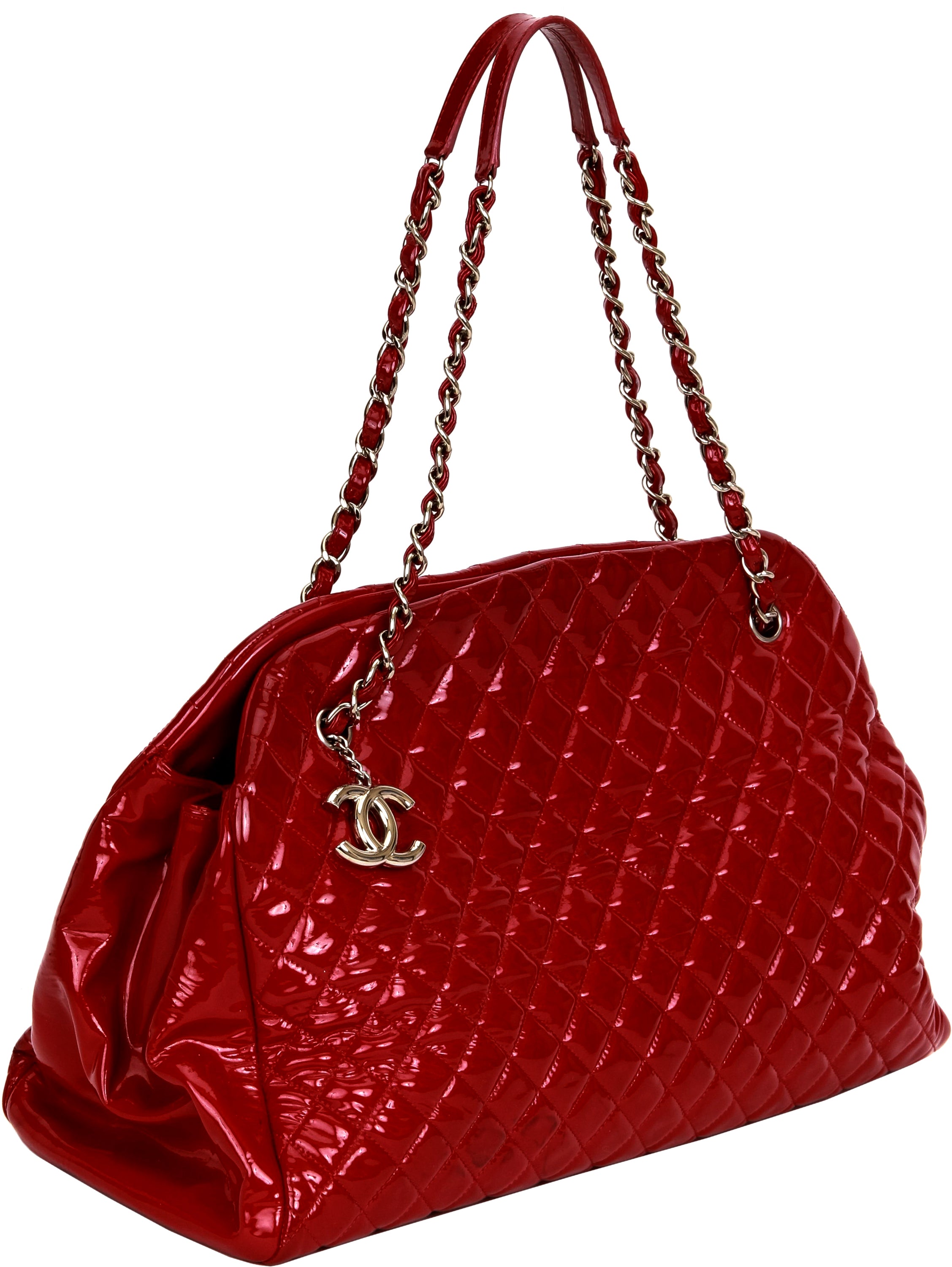 Chanel XXL Red Patent Mademoiselle - Vintage Lux