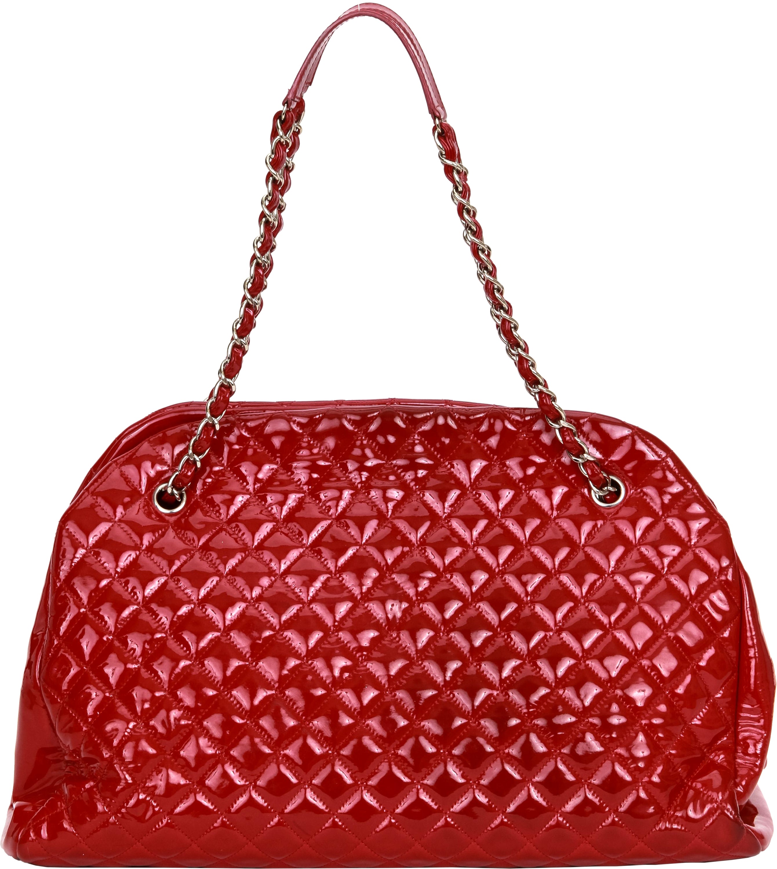 Chanel XXL Red Patent Mademoiselle - Vintage Lux