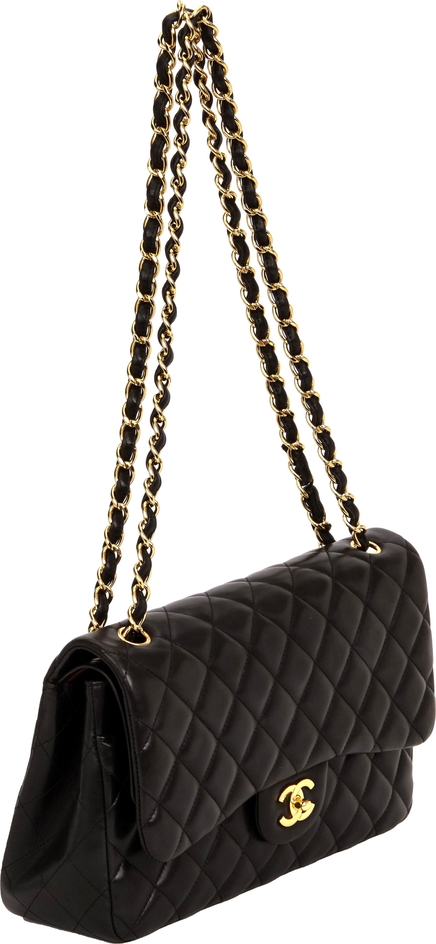 Chanel Classic Jumbo Double Flap Bag - Black Shoulder Bags