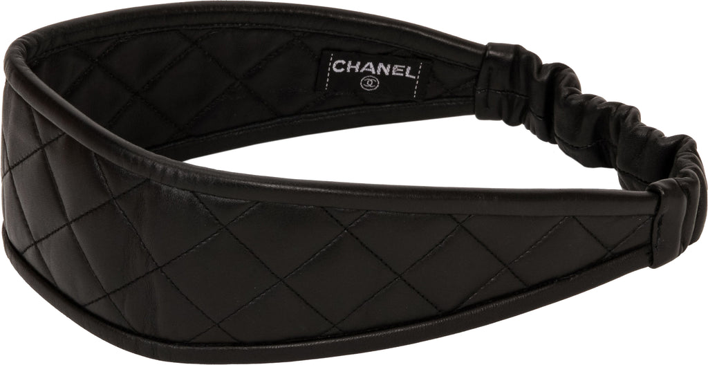 Chanel Black Quilted Vintage Headband