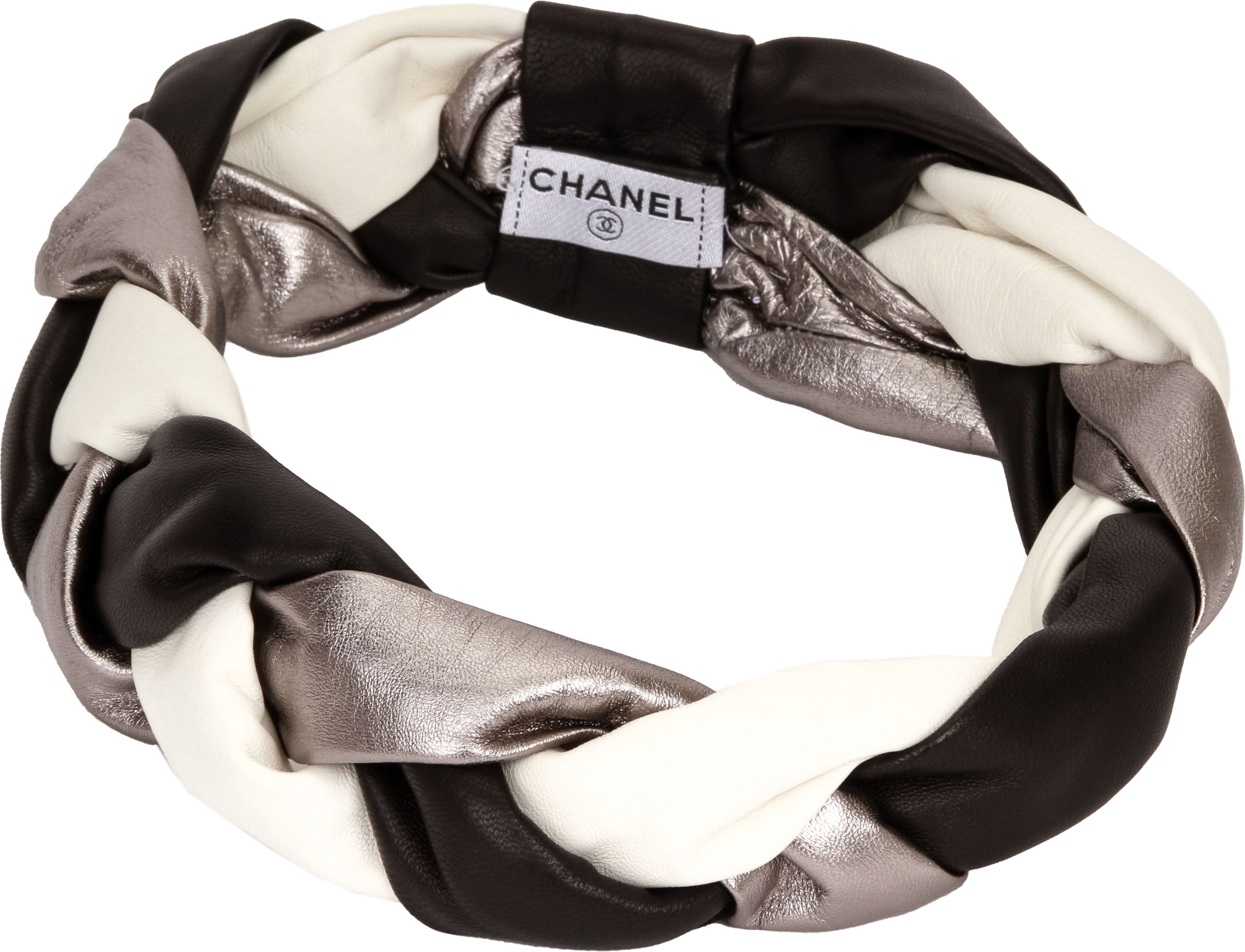 Chanel Braid Leather Vintage Headband - Vintage Lux