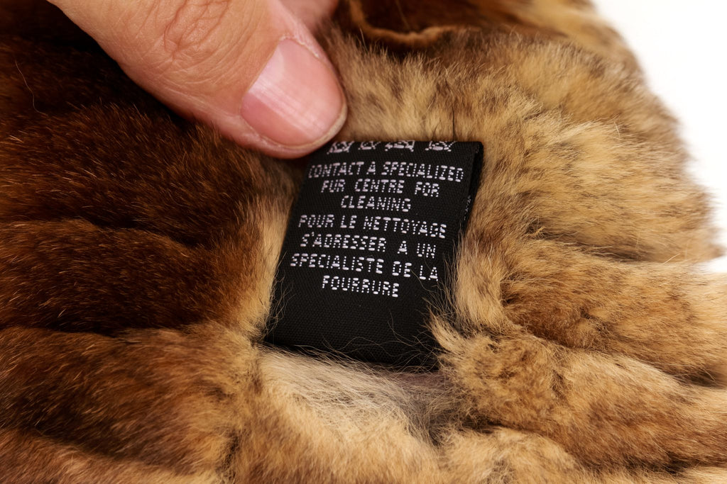 Chanel Brown Orylag Striped Fur Scarf