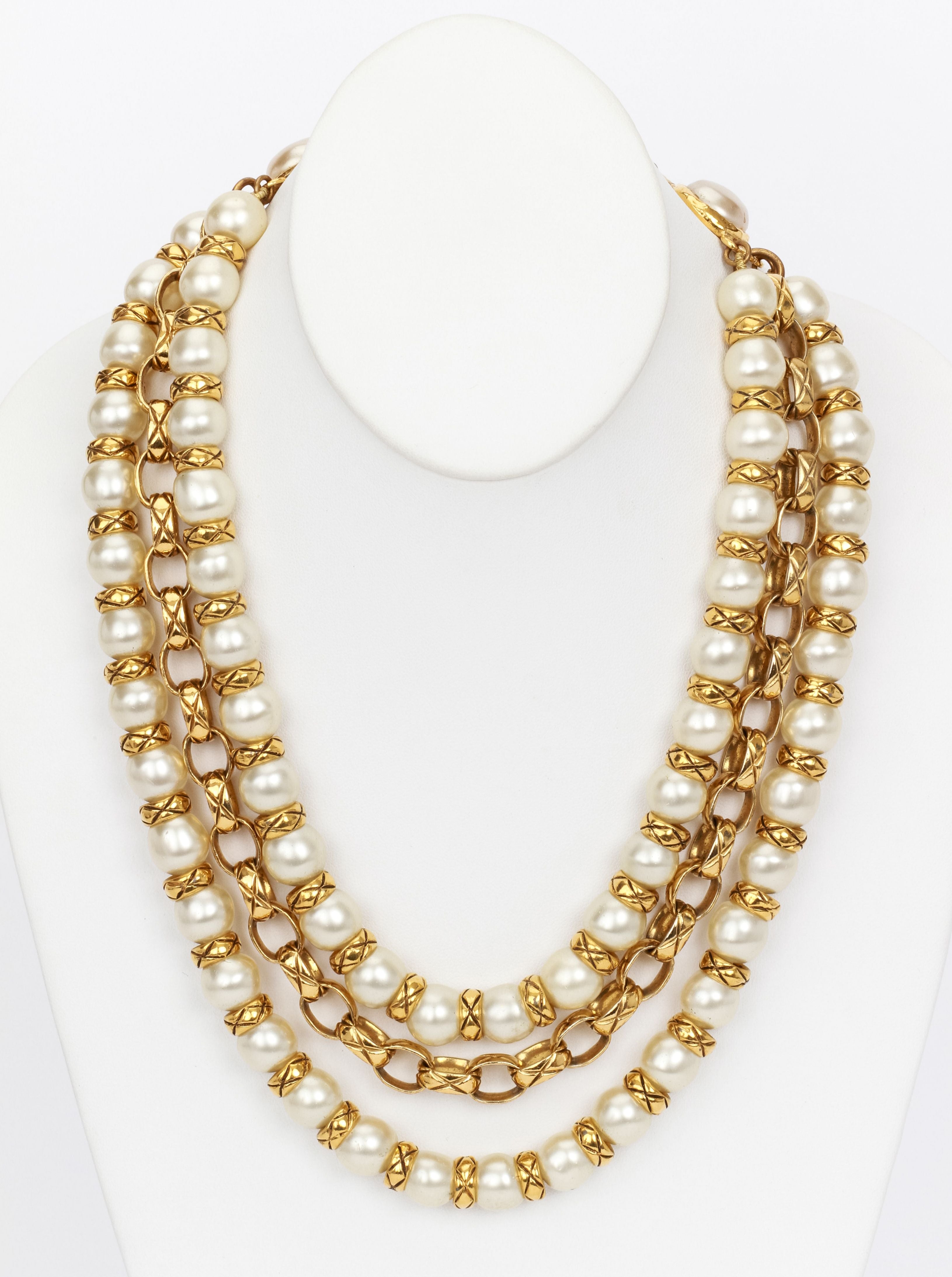 CHANEL Pearl Chain Fashion Necklaces & Pendants for sale