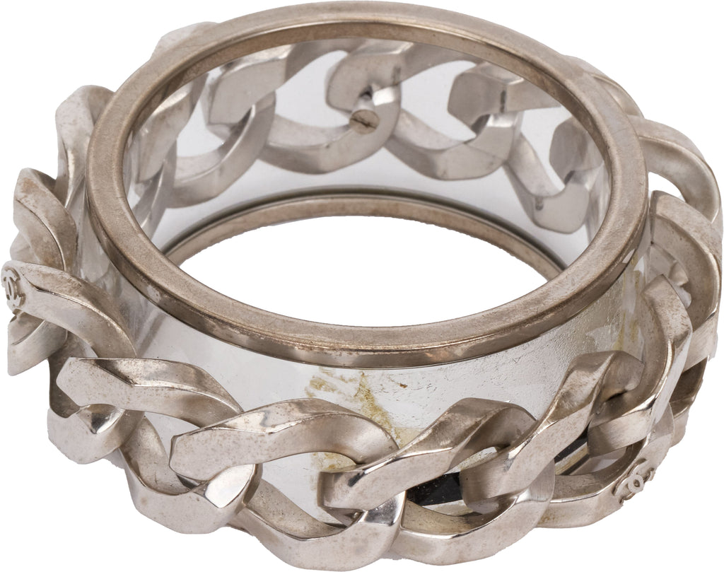 Chanel oversize chain lucite bracelet