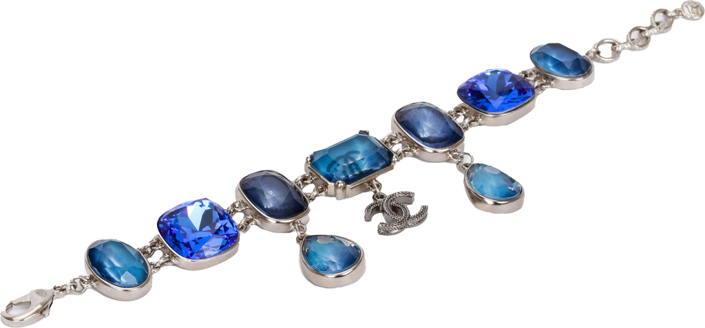Chanel blue stones bracelet with charms