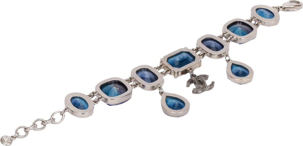 Chanel blue stones bracelet with charms