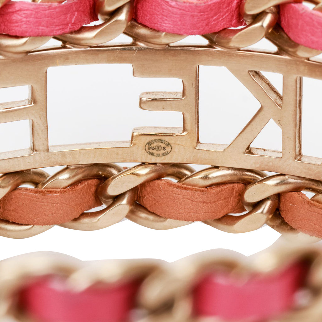 Chanel statement gold bangle bracelet