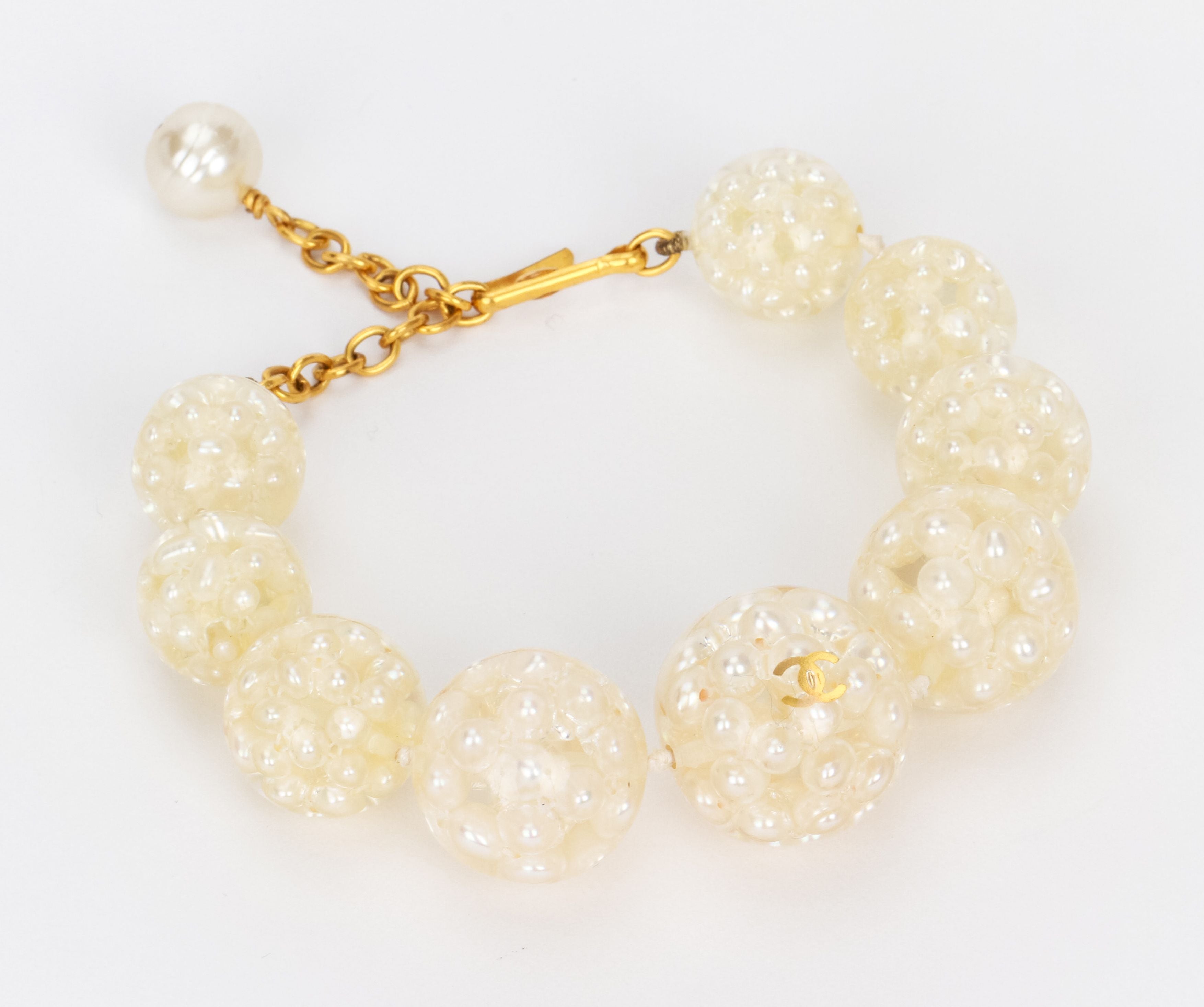 Chanel bracelet spheres with micropearls - Vintage Lux
