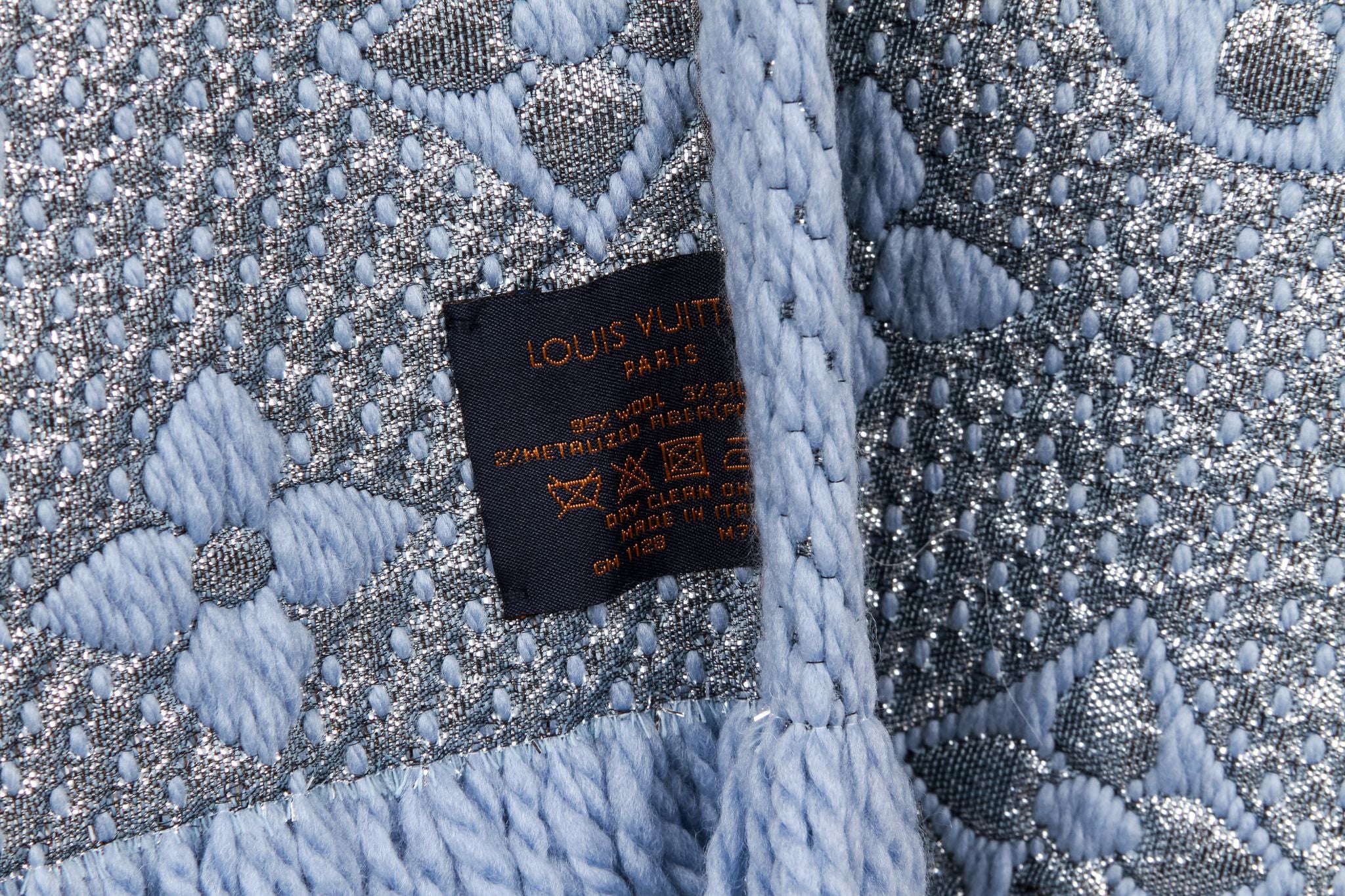 Louis Vuitton Logomania Blue Scarf - Luxury Helsinki