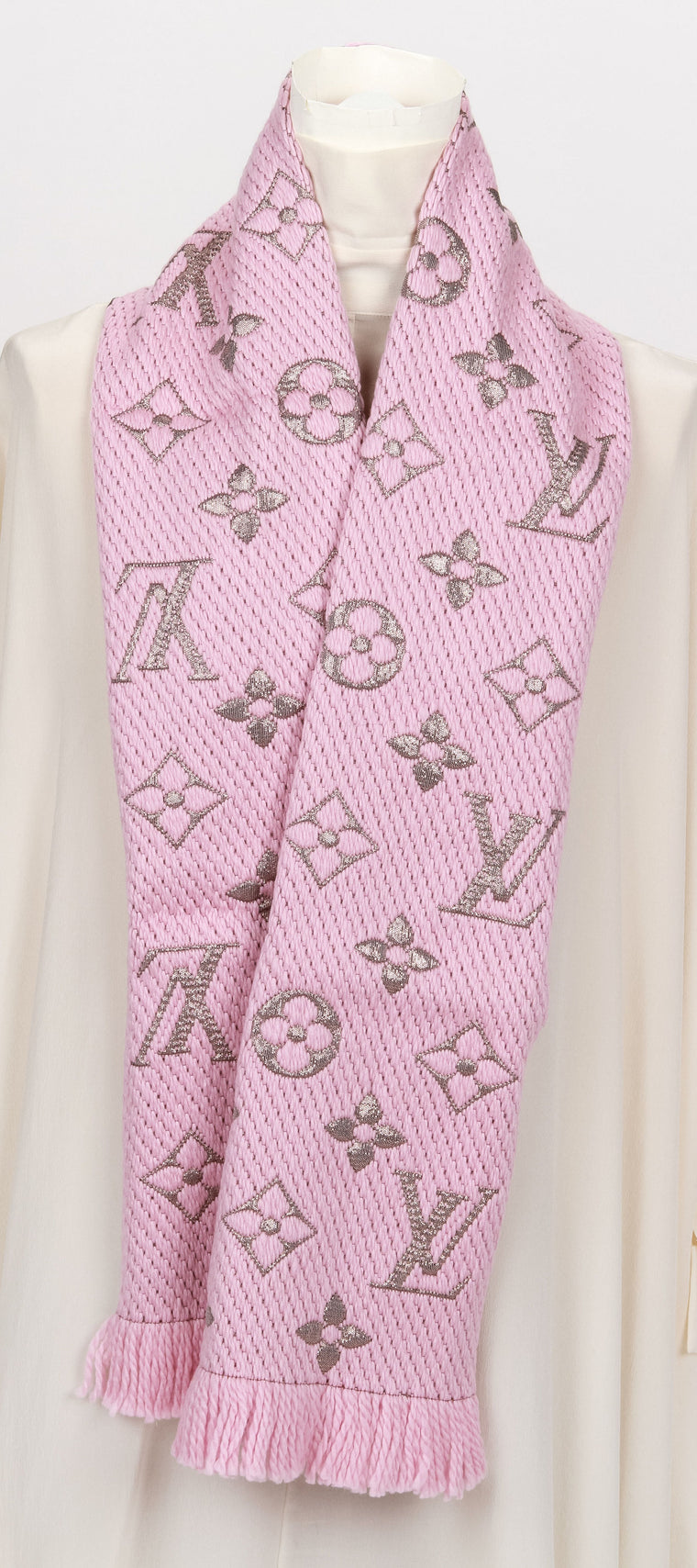 New Vuitton Logomania Pink Shine Scarf