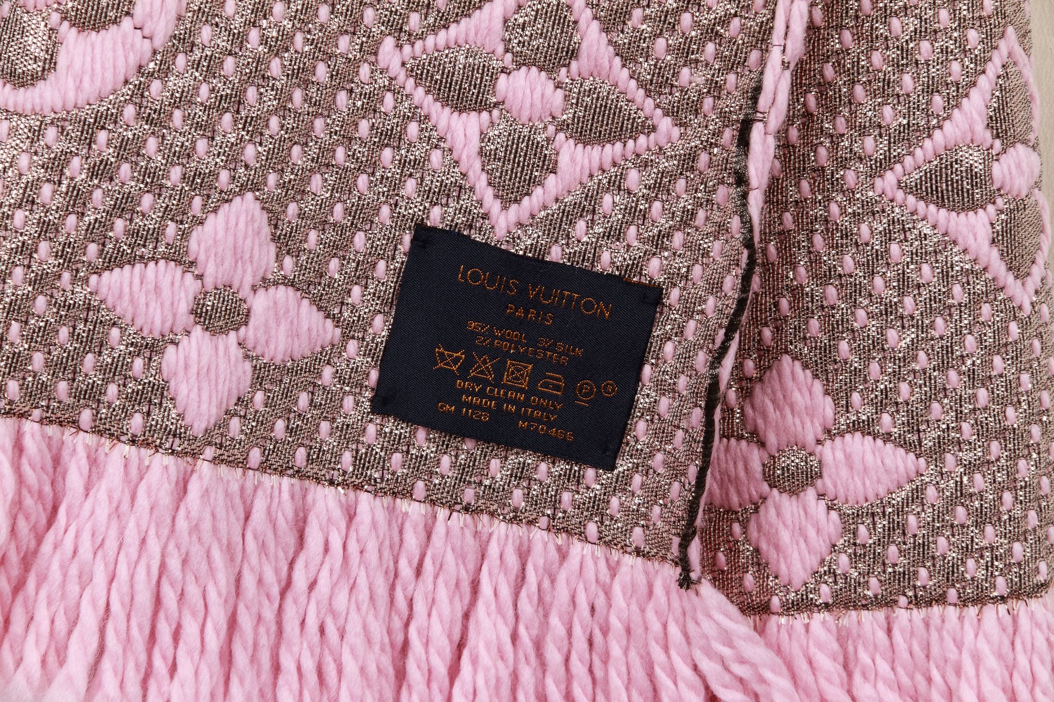 Louis Vuitton, Accessories, Pink Shine Logo Mania Louis Vuitton Scarf