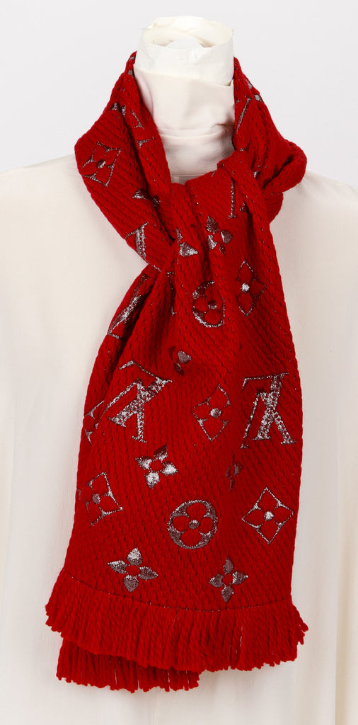 New Vuitton Logomania Red Shine Scarf