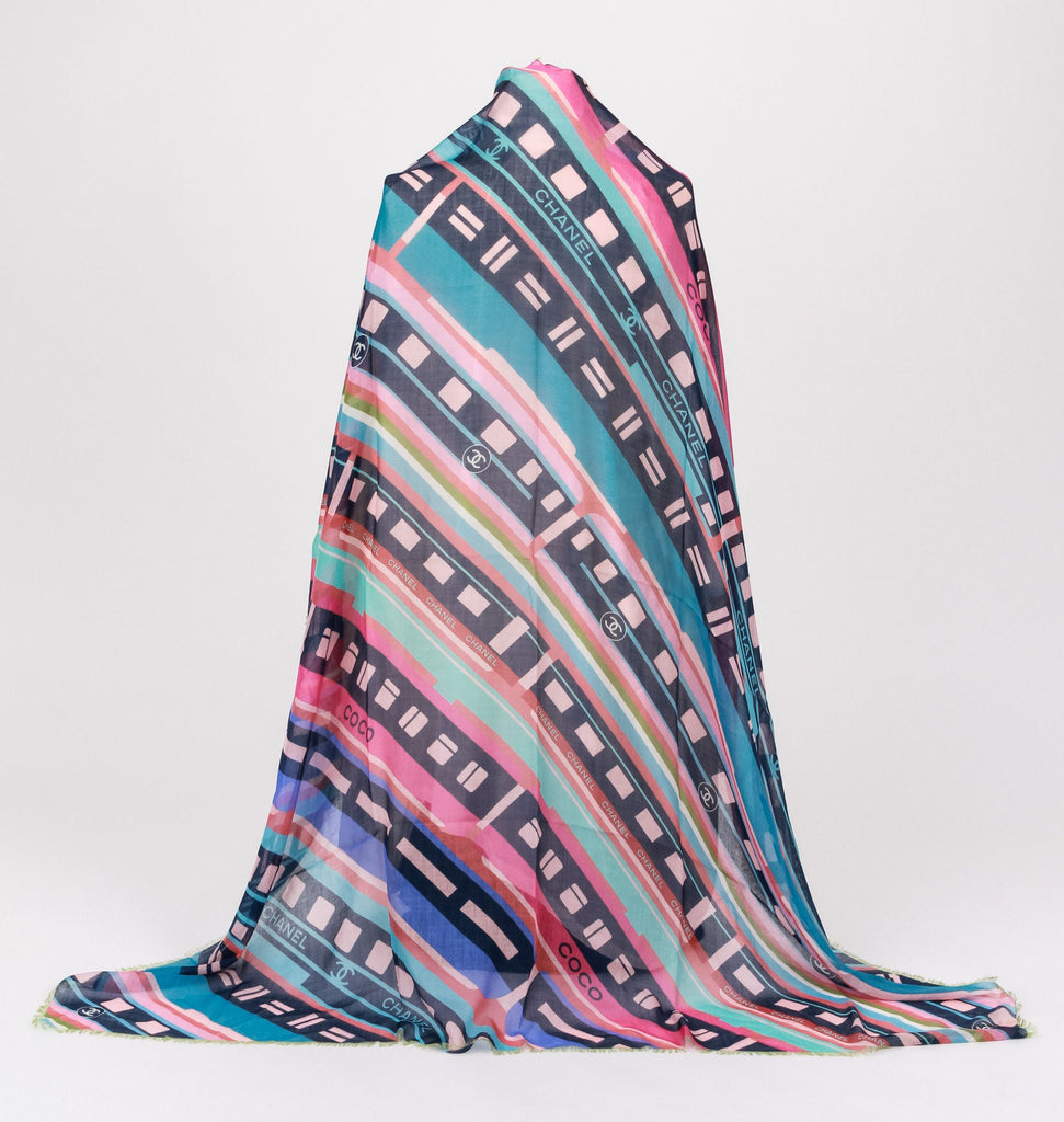 Chanel new multicolor cashmere shawl