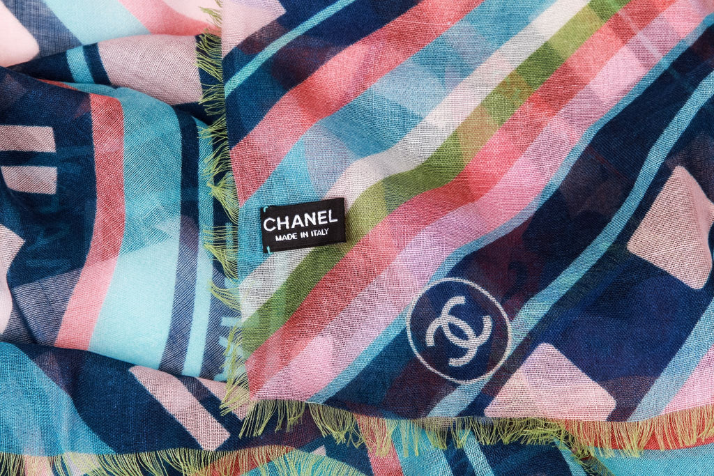 Chanel new multicolor cashmere shawl