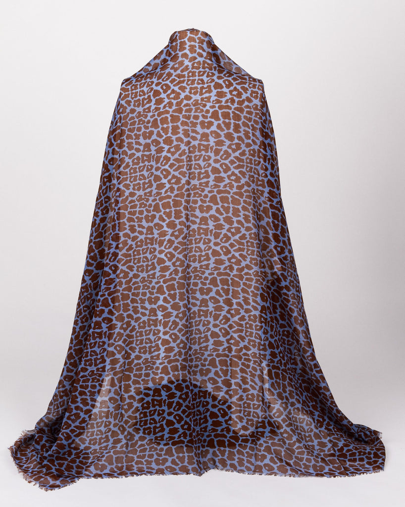 Fendi new oversize blue maroon shawl