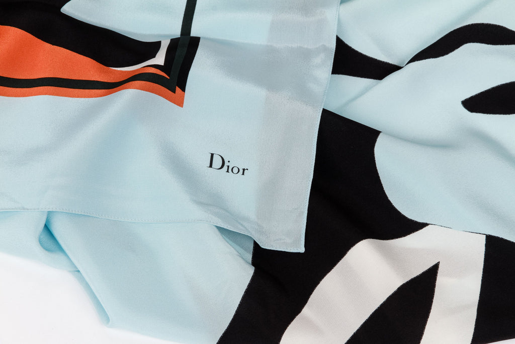 New Dior Oversized Silk Celeste Shawl