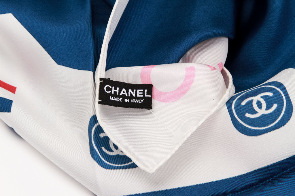 Chanel New Blue Cruise 2019 Silk Scarf