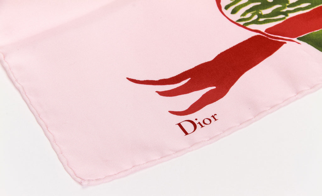 Dior new forest design pink/red scarf