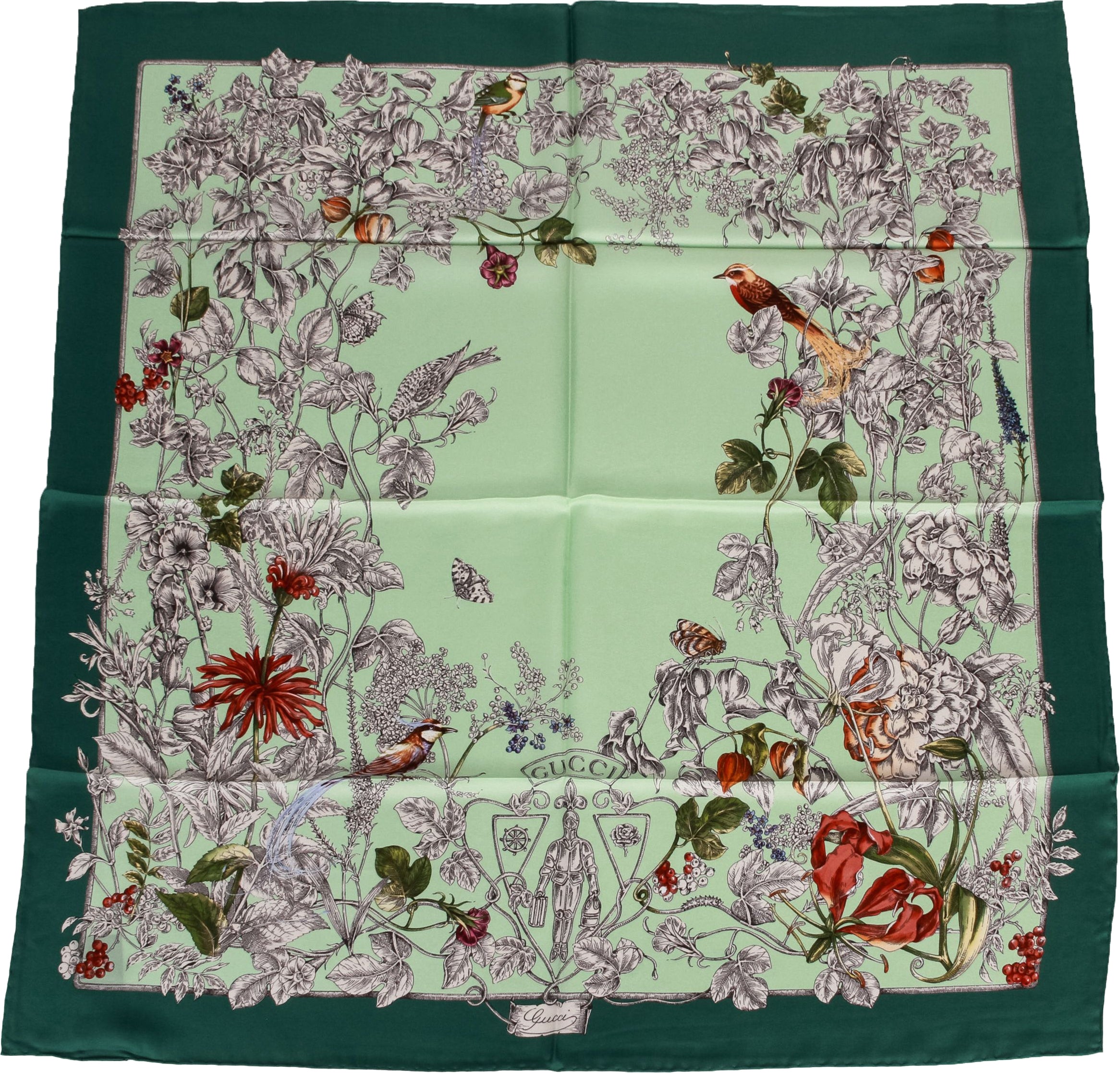 Gucci Interlocking G floral print silk pocket square - ShopStyle Scarves