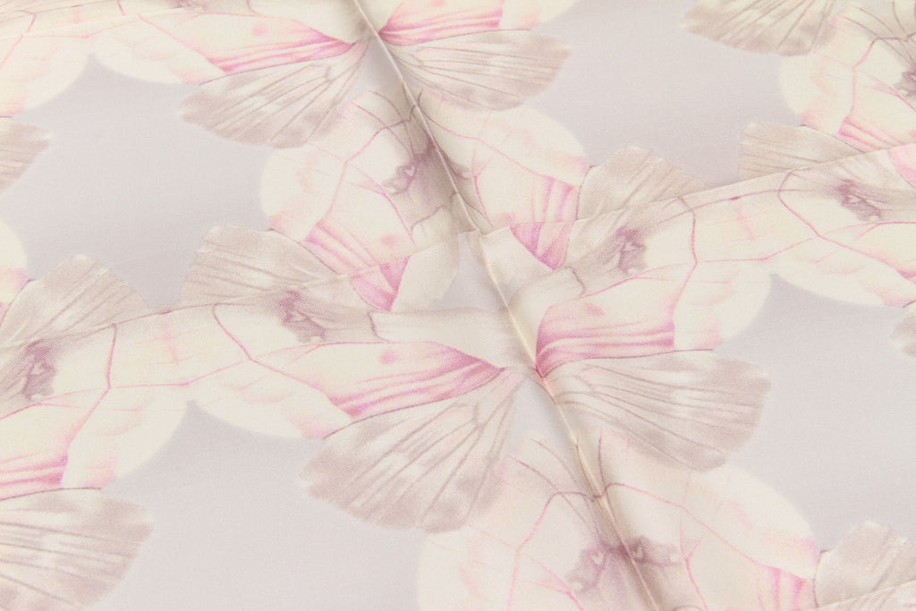 Gucci new pink butterflies silk scarf