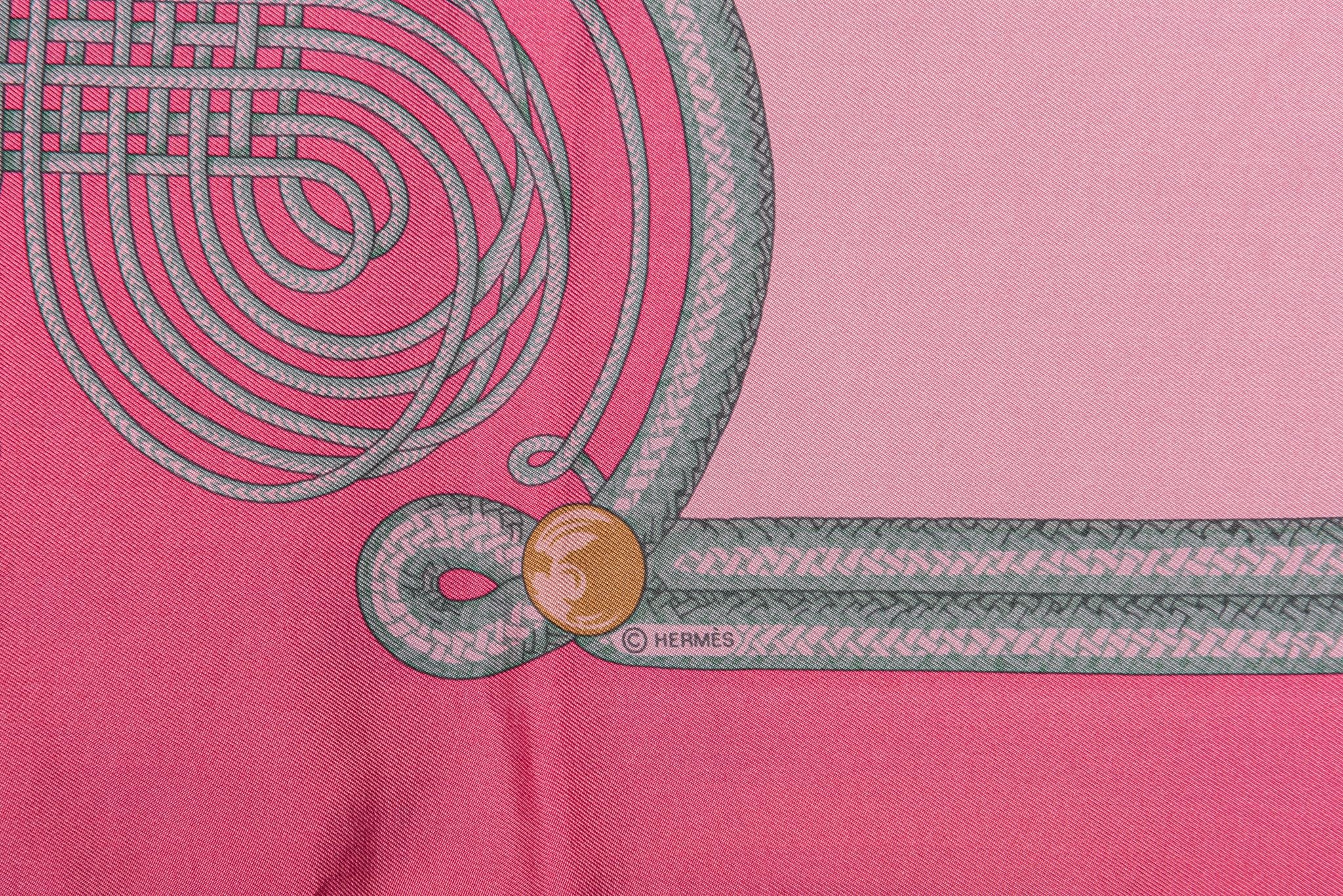 Hermès Brandebourgs Wasked Silk Scarf - Vintage Lux