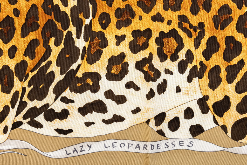 Hermès New Lazy Leopardess Silk Scarf