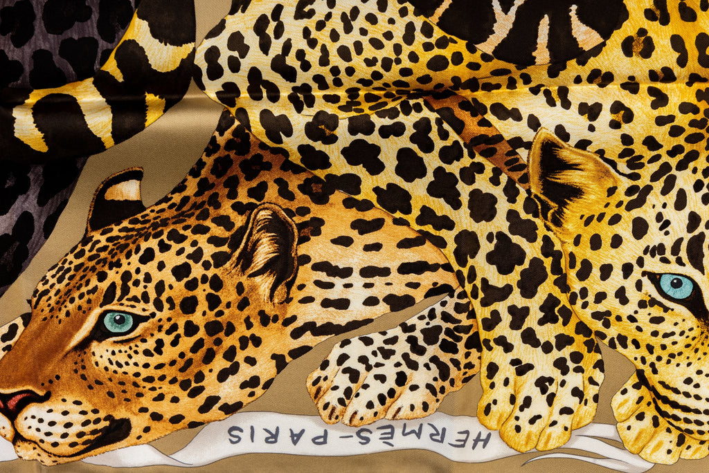 Hermès New Lazy Leopardess Silk Scarf
