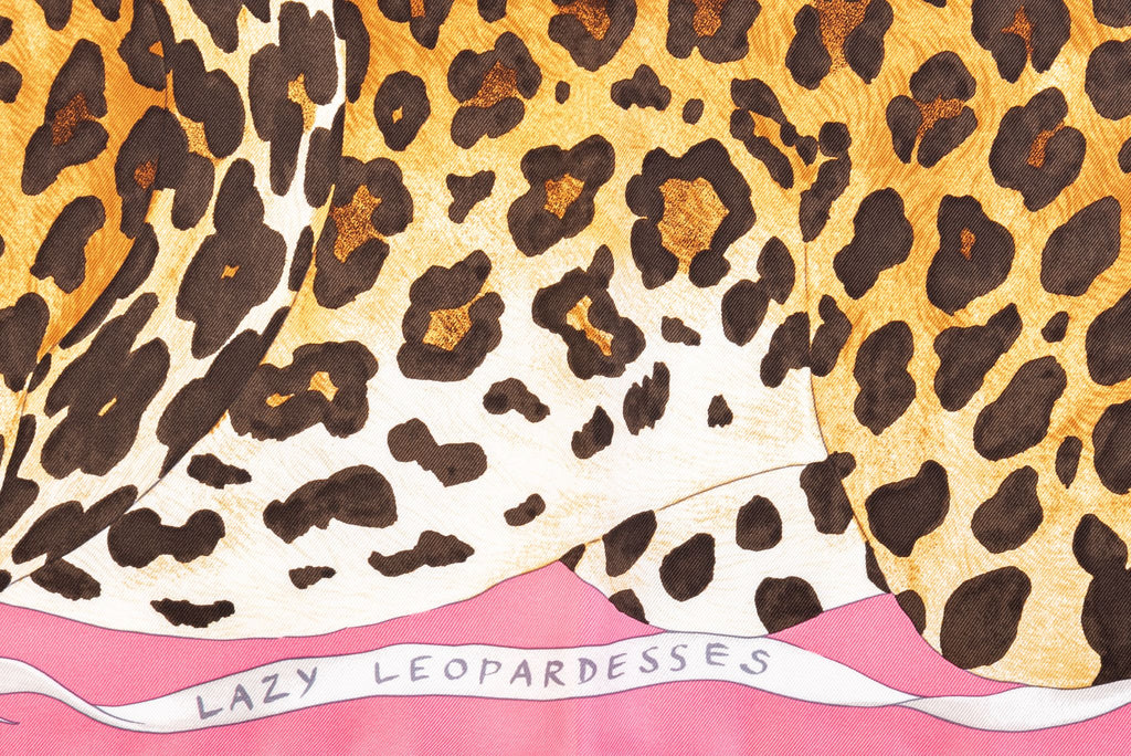 Hermès  New Lazy Leopardess Silk Scarf