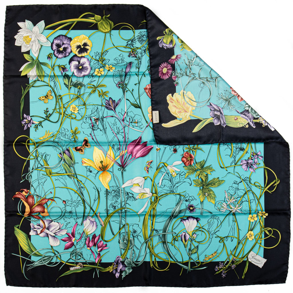 Gucci brand new silk floral scarf