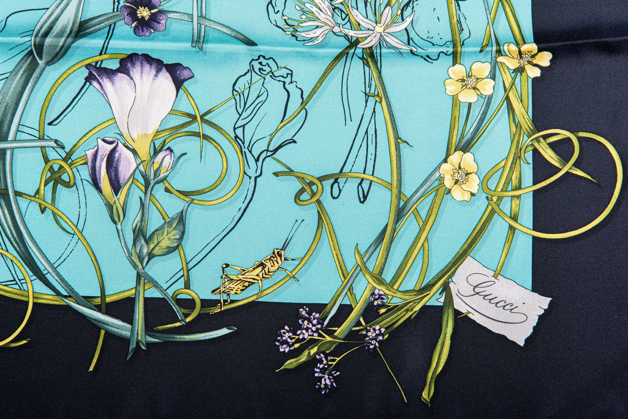 Gucci silk 2025 floral scarf