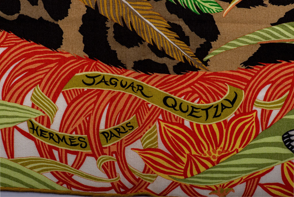 Hermès Jaguar Quetzal Orange Cashmere