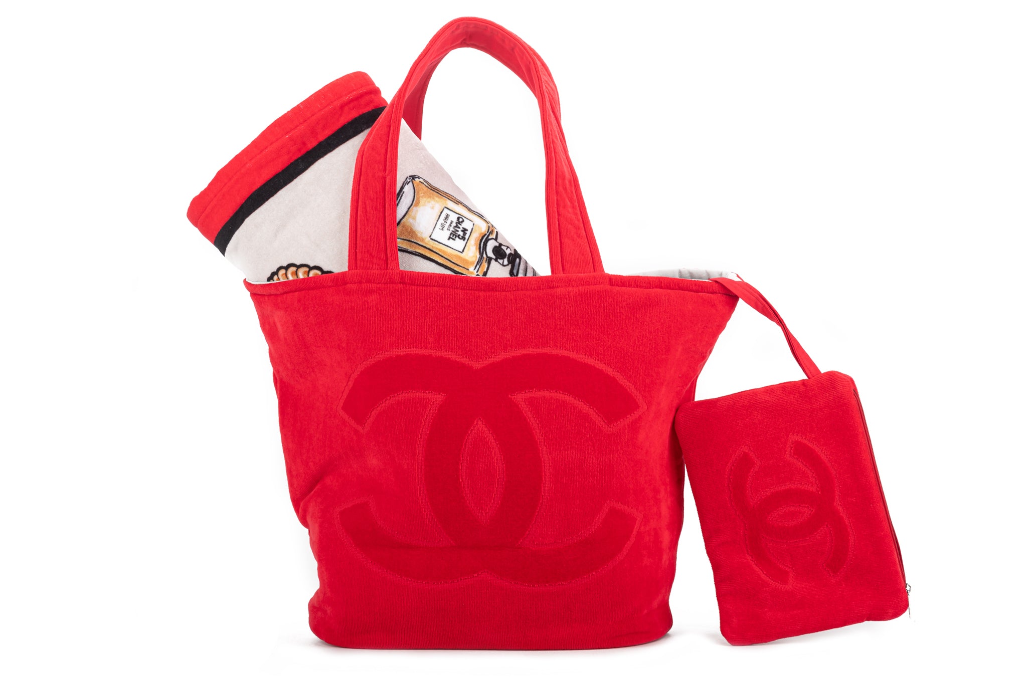 Chanel New Red Beach Set Icons Design - Vintage Lux