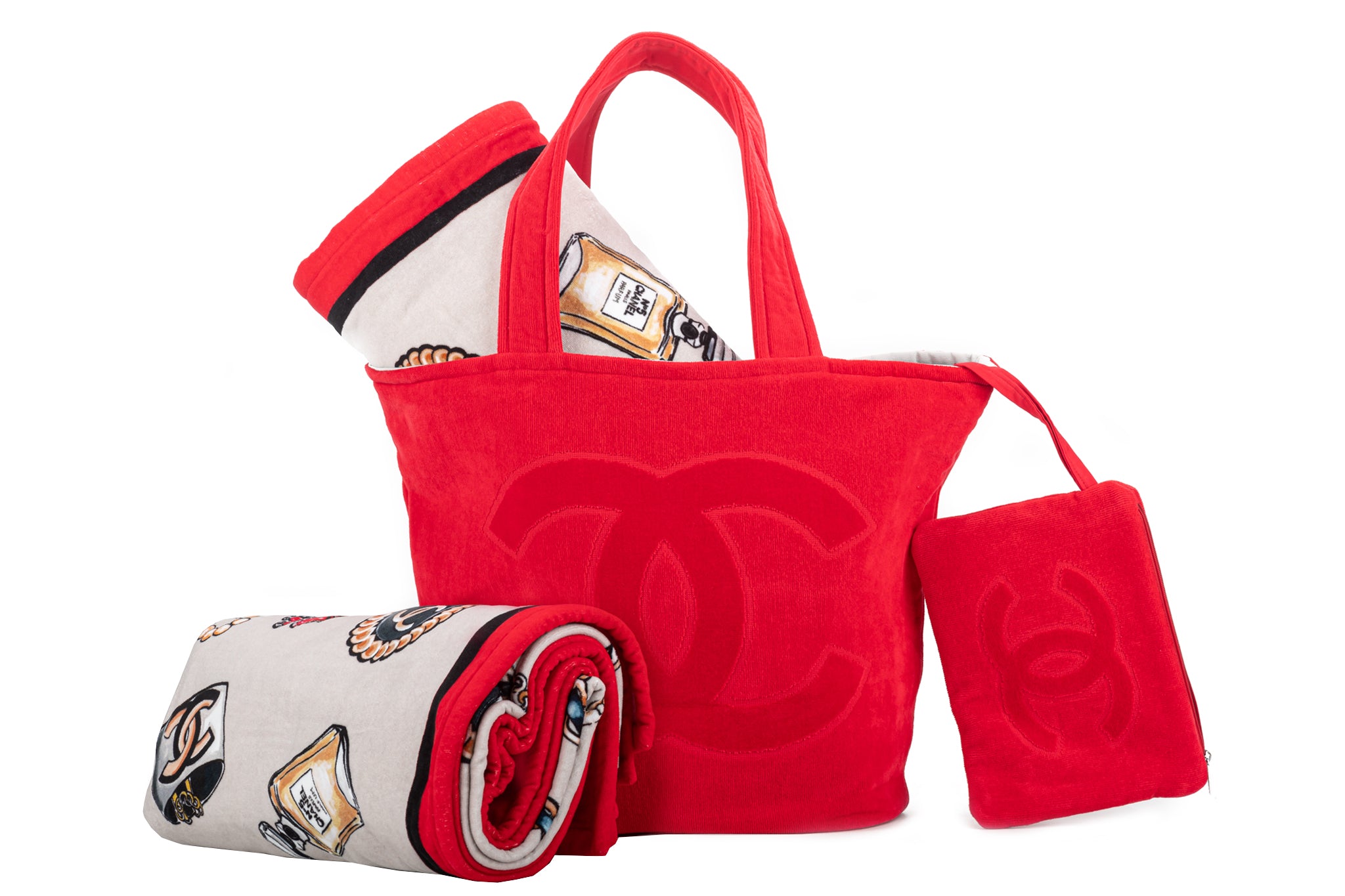 Chanel New Red Beach Set Icons Design - Vintage Lux