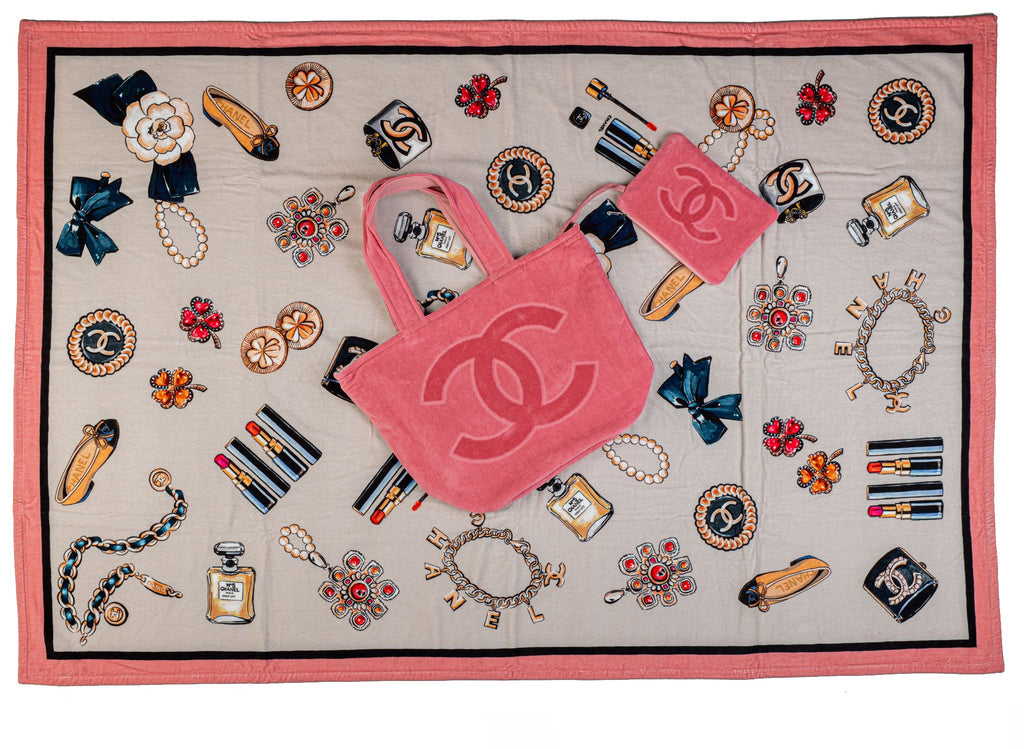 Chanel New Pink Beach Set Icons Design