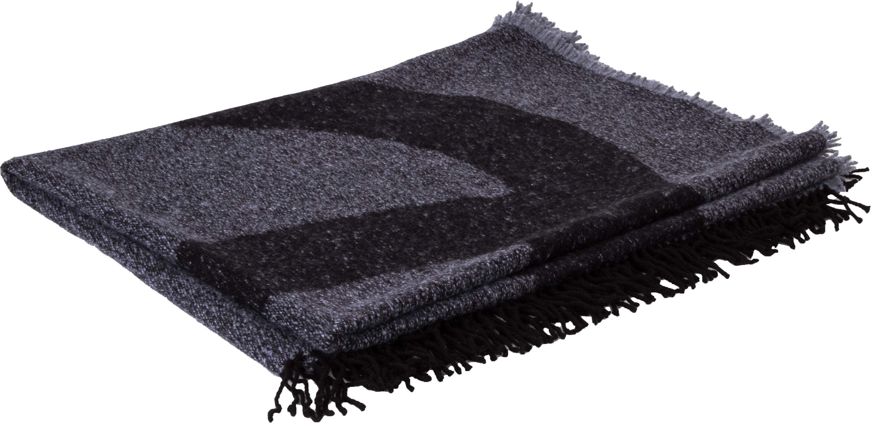 Chanel New Gray Black Cashmere Blanket - Vintage Lux