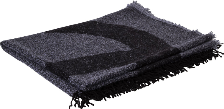 Chanel New Gray Black Cashmere Blanket