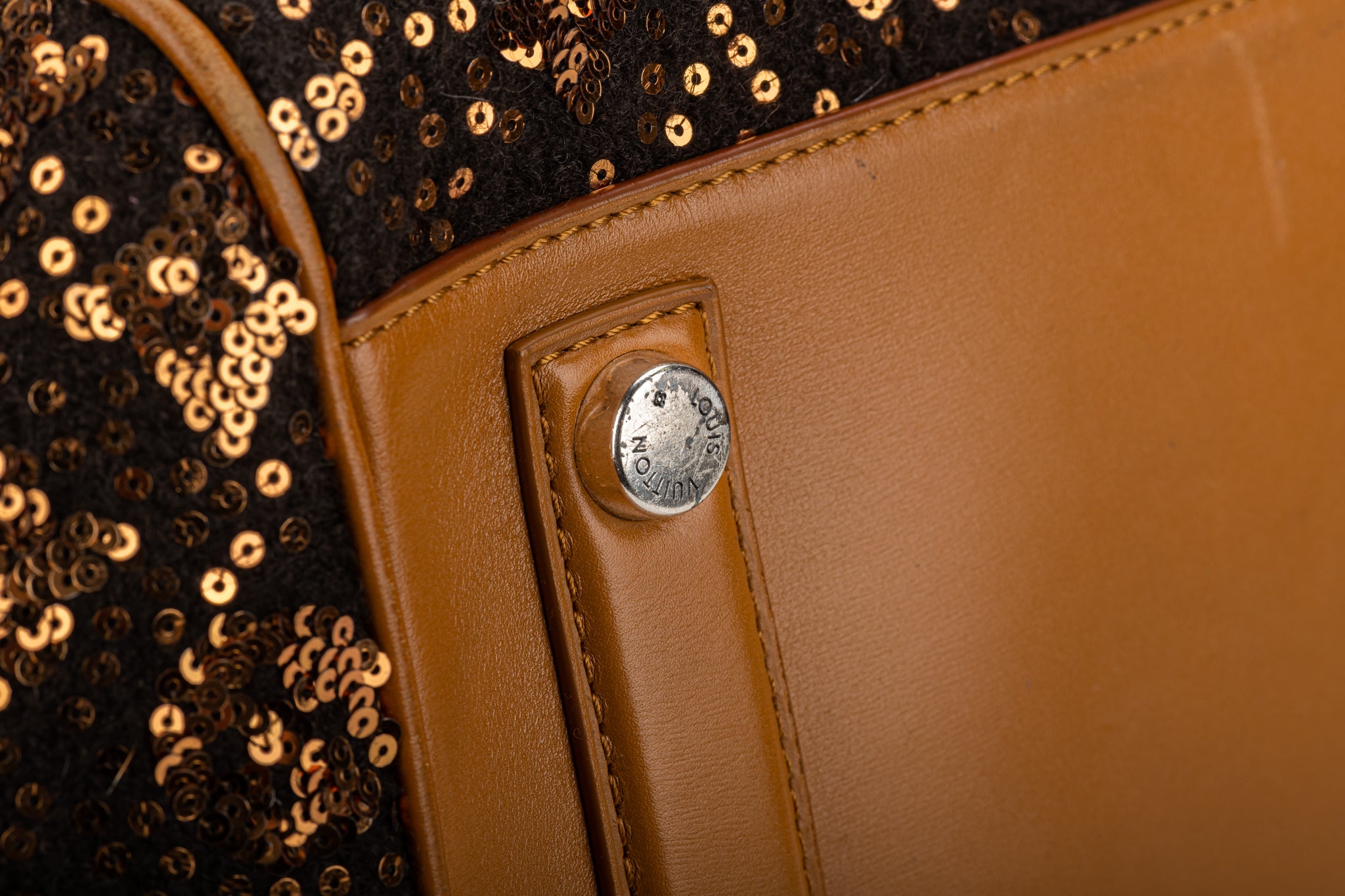 LV Louis Vuitton RARE Limited Edition Gold Monogram Sunshine Express hand  Bag